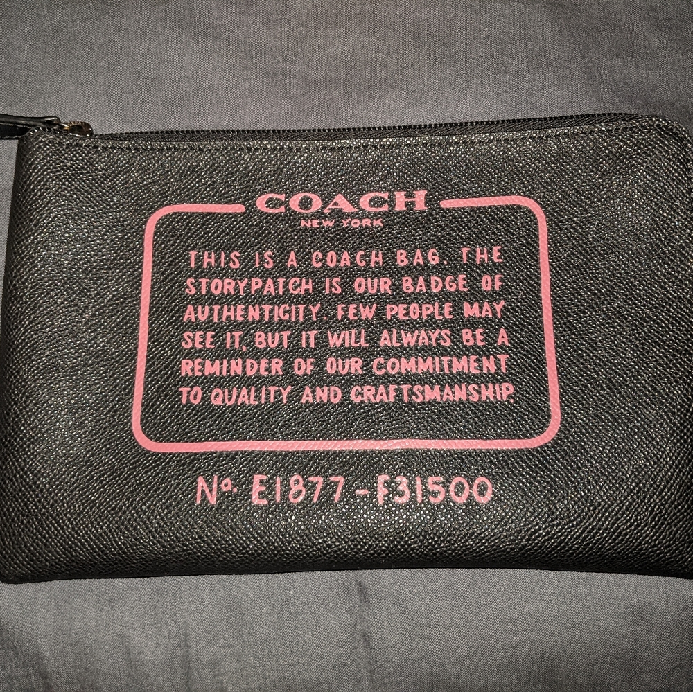 Coach zipper pouch